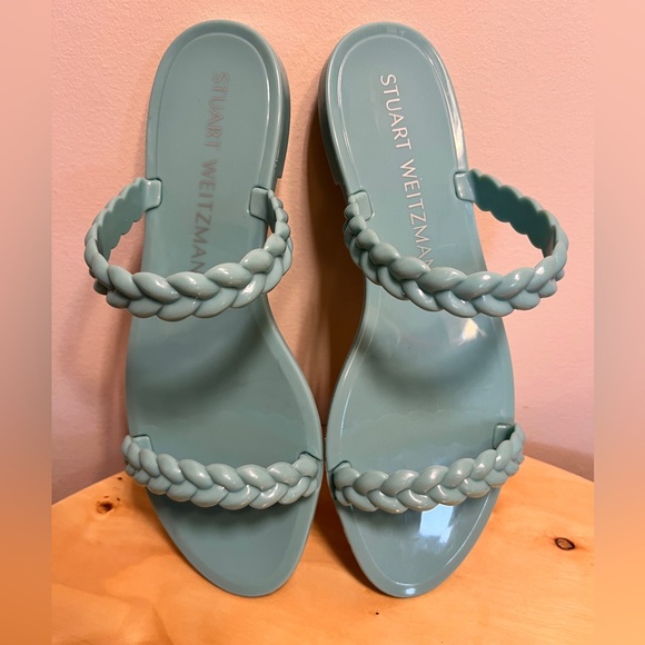 NWT Stuart Weitzman Sawyer Braided Jelly Sandals, Sz 8 - Picture 3 of 9